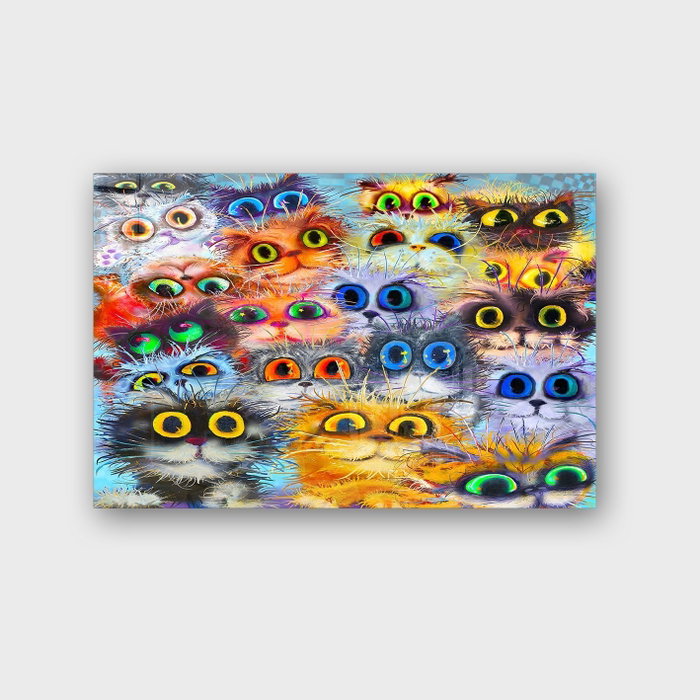 Wallity Cuadro Decorativo de Vidrio Templado Multicolor 40 x 60 cm